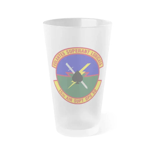 15 Air Support Operations Squadron ACC (U.S. Air Force) Frosted Pint Glass 16oz Default Title - Go Mug Yourself