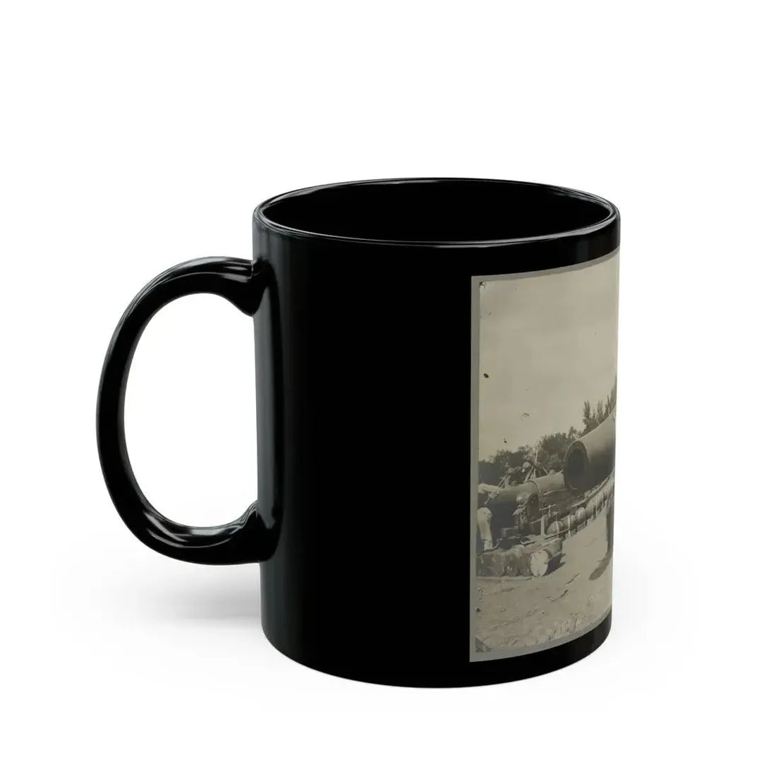 15 In. Gun Near Wash., D.C. Aug. 1865 (U.S. Civil War) Black Coffee Mug - Go Mug Yourself