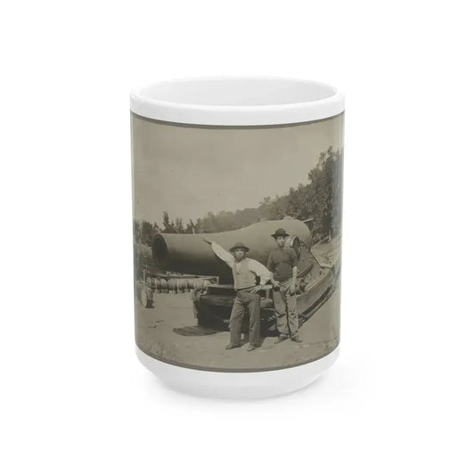 15 In. Gun Near Wash., D.C. Aug. 1865 (U.S. Civil War) White Coffee Mug 15oz - Go Mug Yourself