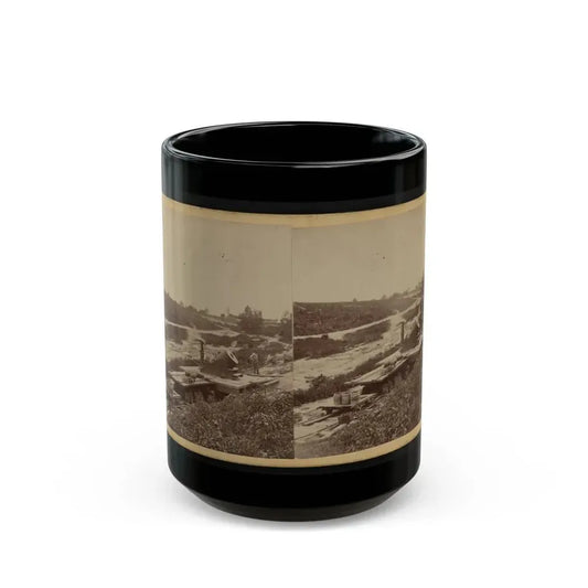 15-Inch (I.E. 13-Inch) Mortar,  Dictator  In The Works In Front Of Petersburg, Va. View From The North, September 1, 1864 (U.S. Civil War) Black Coffee Mug 15oz - Go Mug Yourself