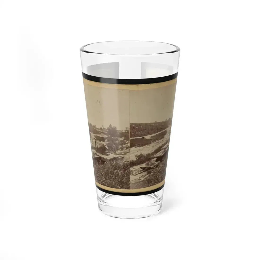 15-Inch (I.E. 13-Inch) Mortar,  Dictator  In The Works In Front Of Petersburg, Va. View From The North, September 1, 1864 (U.S. Civil War) Pint Glass 16oz 16oz - Go Mug Yourself
