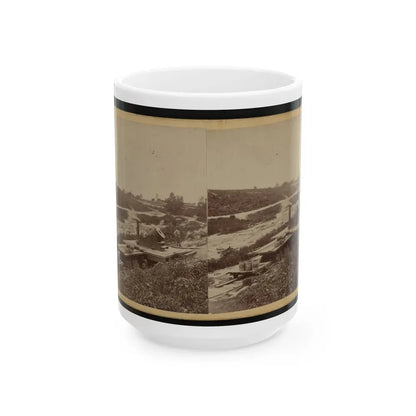 15-Inch (I.E. 13-Inch) Mortar,  Dictator  In The Works In Front Of Petersburg, Va. View From The North, September 1, 1864 (U.S. Civil War) White Coffee Mug 15oz - Go Mug Yourself