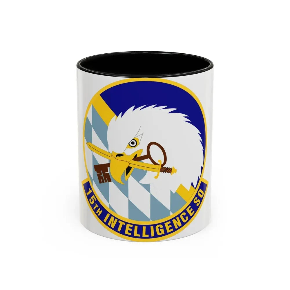 15 Intelligence Squadron ACC (U.S. Air Force) Accent Coffee Mug 11oz Black - Go Mug Yourself
