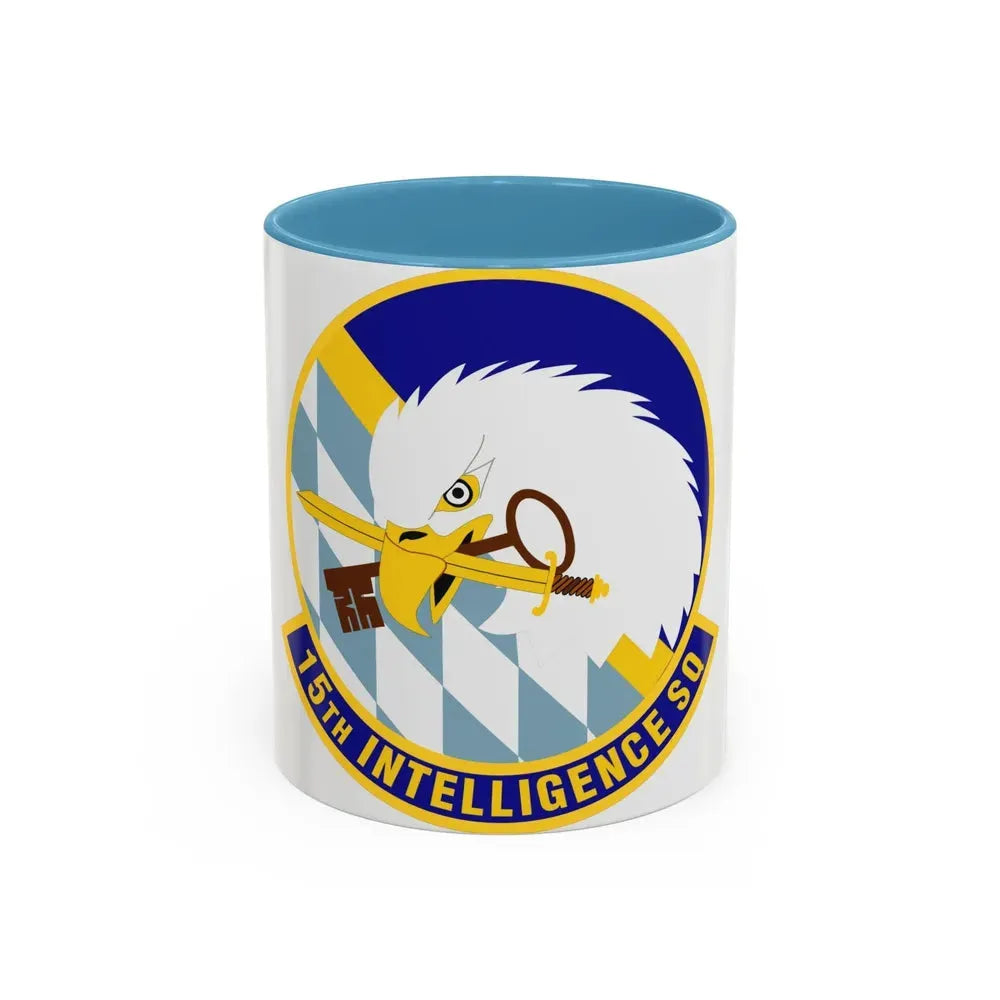 15 Intelligence Squadron ACC (U.S. Air Force) Accent Coffee Mug 11oz Light Blue - Go Mug Yourself