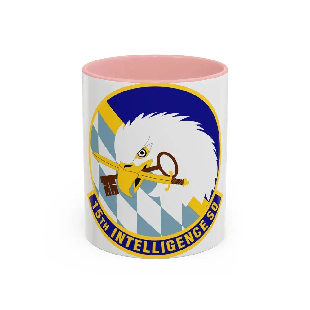 15 Intelligence Squadron ACC (U.S. Air Force) Accent Coffee Mug 11oz Pink - Go Mug Yourself