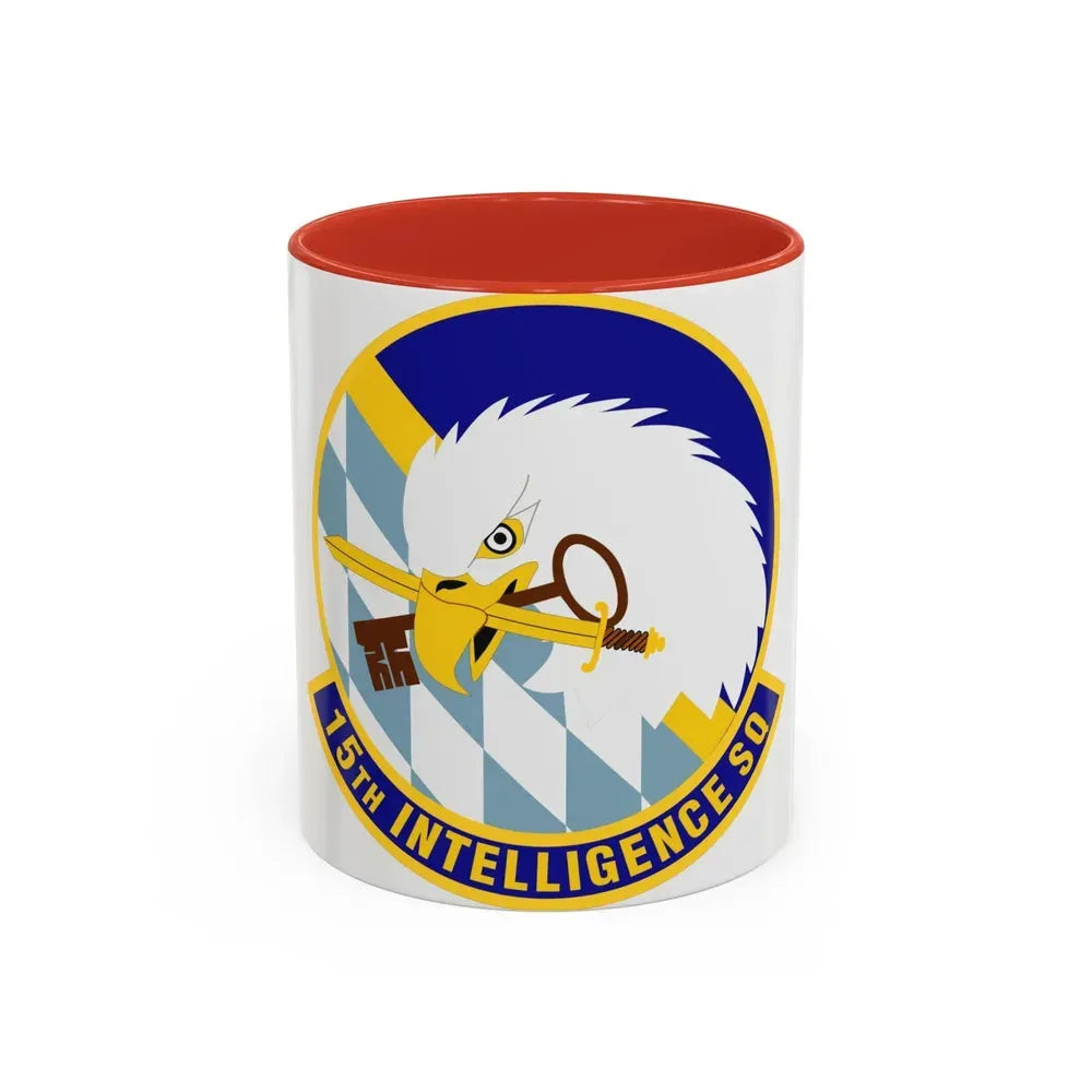 15 Intelligence Squadron ACC (U.S. Air Force) Accent Coffee Mug 11oz Red - Go Mug Yourself