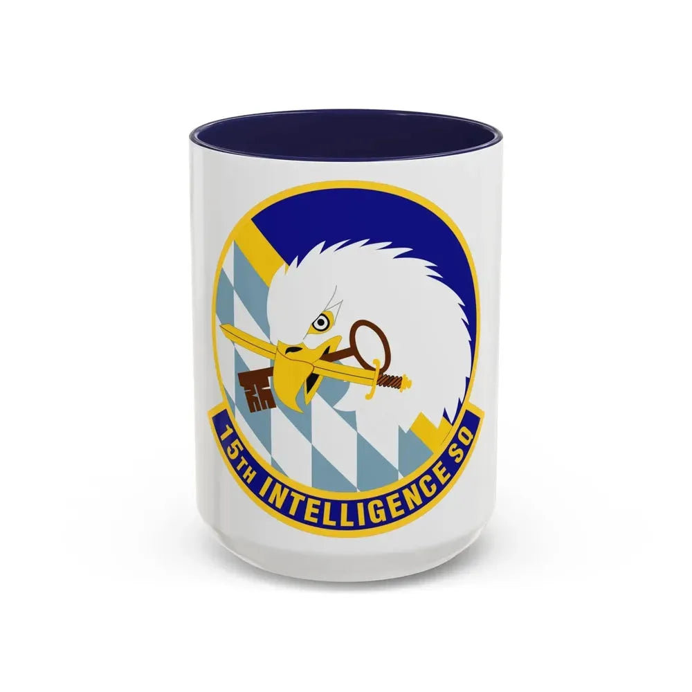 15 Intelligence Squadron ACC (U.S. Air Force) Accent Coffee Mug 15oz Navy - Go Mug Yourself