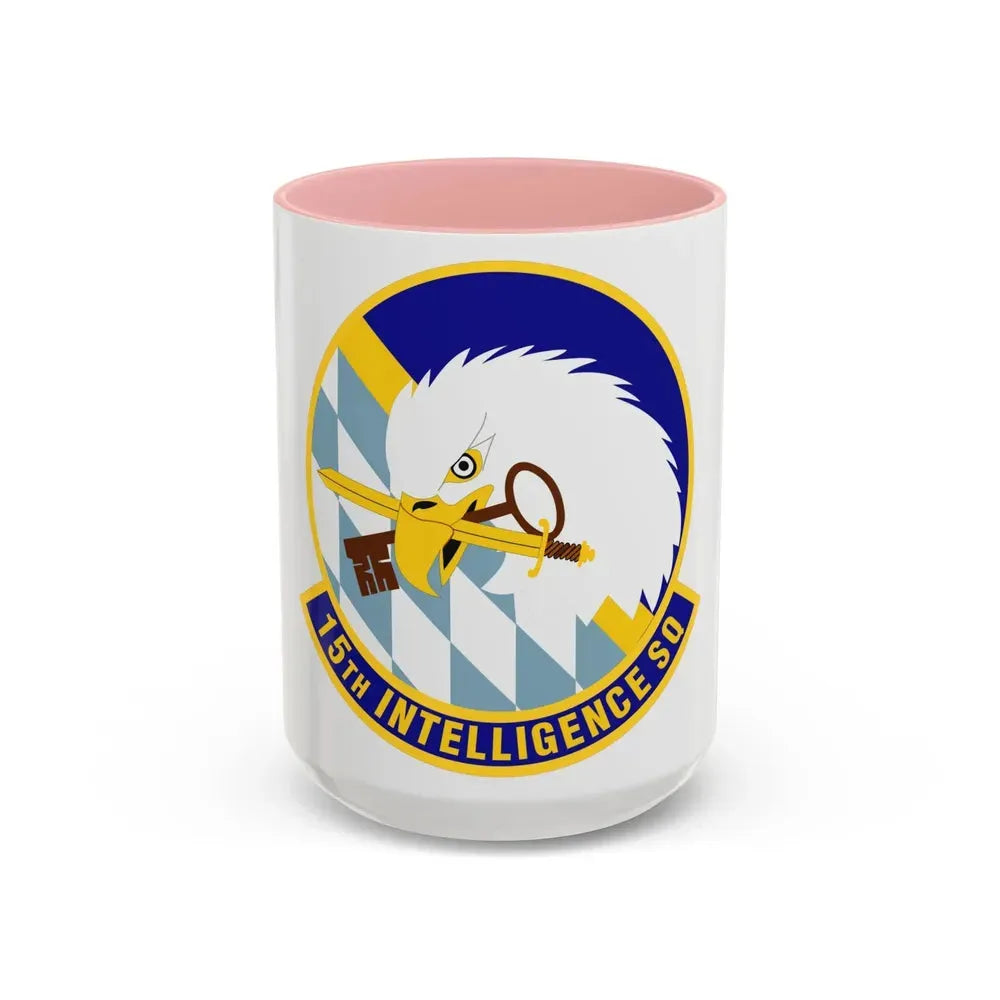 15 Intelligence Squadron ACC (U.S. Air Force) Accent Coffee Mug 15oz Pink - Go Mug Yourself