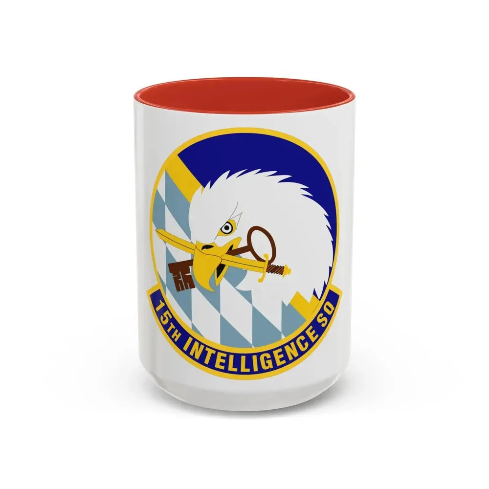 15 Intelligence Squadron ACC (U.S. Air Force) Accent Coffee Mug 15oz Red - Go Mug Yourself