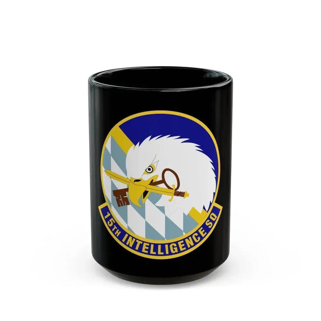 15 Intelligence Squadron ACC (U.S. Air Force) Black Coffee Mug 15oz - Go Mug Yourself