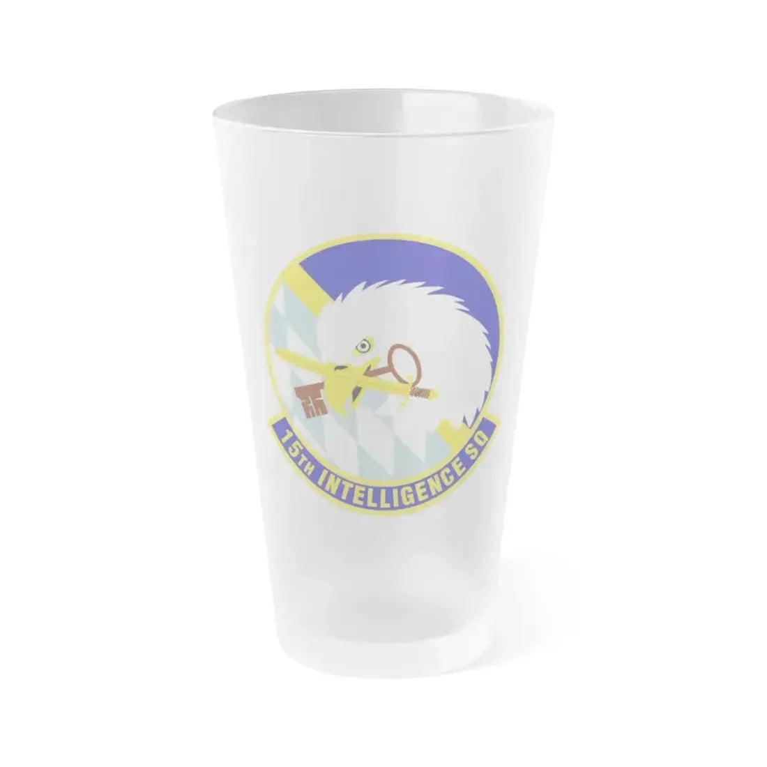 15 Intelligence Squadron ACC (U.S. Air Force) Frosted Pint Glass 16oz 16oz Frosted - Go Mug Yourself