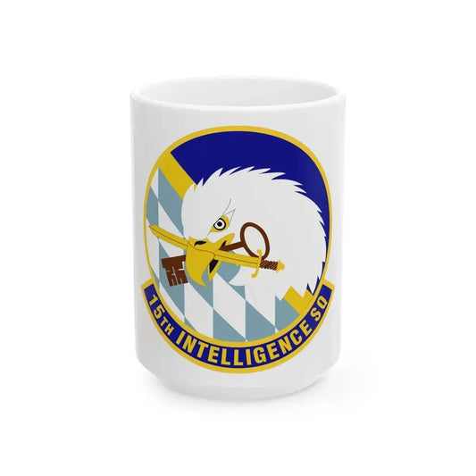 15 Intelligence Squadron ACC (U.S. Air Force) White Coffee Mug 15oz - Go Mug Yourself
