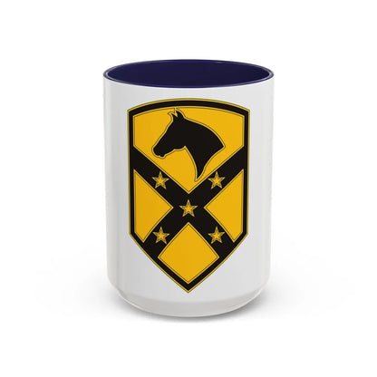 15 Sustainment Brigade (U.S. Army) Accent Coffee Mug-15oz-Navy-Go Mug Yourself