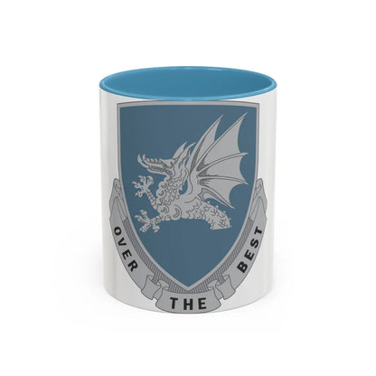 15 Transportation Battalion (U.S. Army) Accent Coffee Mug-11oz-Light Blue-Go Mug Yourself