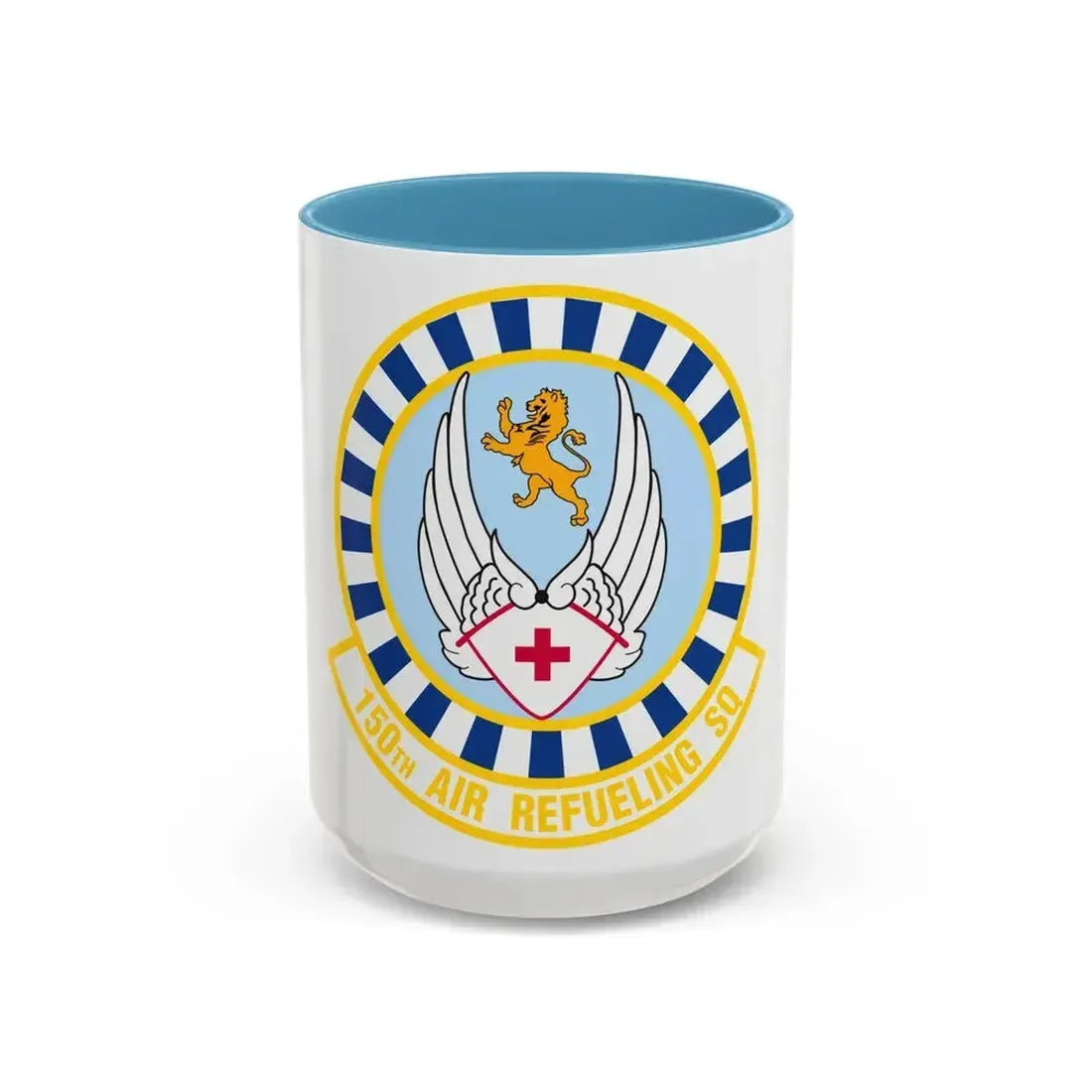 150 Air Refueling Squadron (U.S. Air Force) Accent Coffee Mug 15oz Light Blue - Go Mug Yourself
