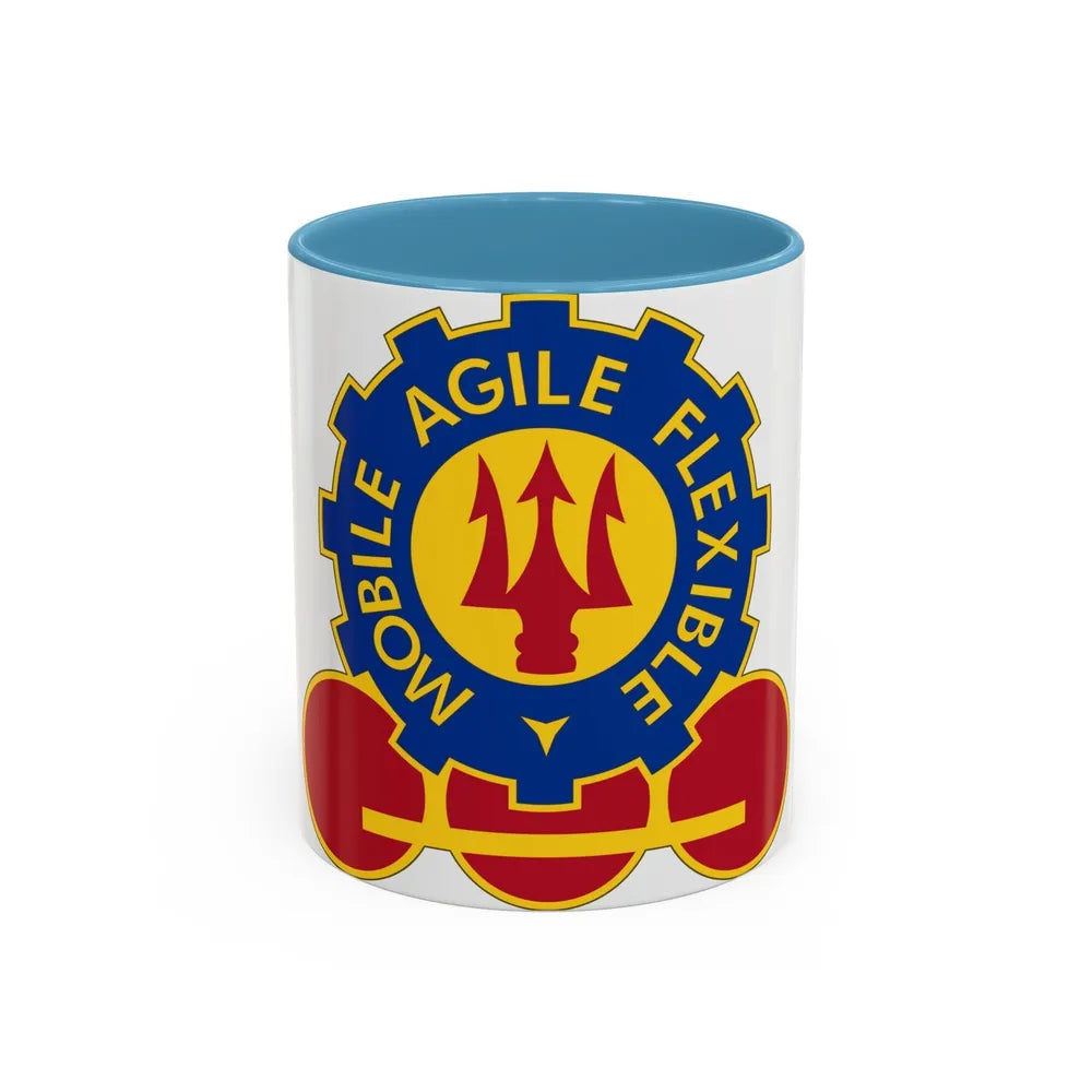 150 Engineer Battalion (U.S. Army) Accent Coffee Mug-11oz-Light Blue-Go Mug Yourself