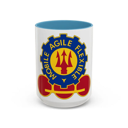 150 Engineer Battalion (U.S. Army) Accent Coffee Mug-15oz-Light Blue-Go Mug Yourself