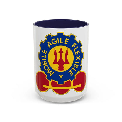 150 Engineer Battalion (U.S. Army) Accent Coffee Mug-15oz-Navy-Go Mug Yourself