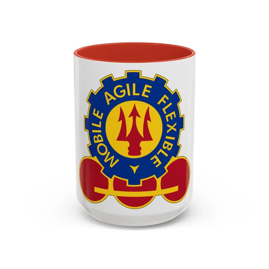 150 Engineer Battalion (U.S. Army) Accent Coffee Mug-15oz-Red-Go Mug Yourself