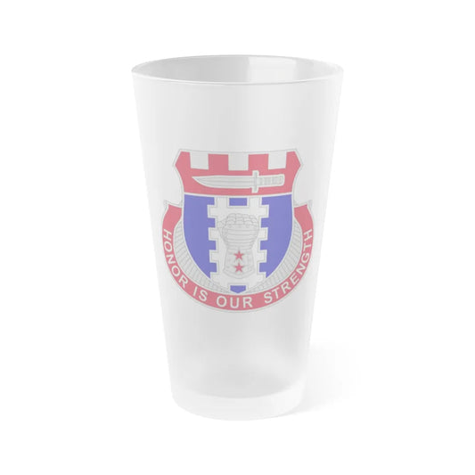 150 Engineer Battalion v2 (U.S. Army) Frosted Pint Glass 16oz-Go Mug Yourself