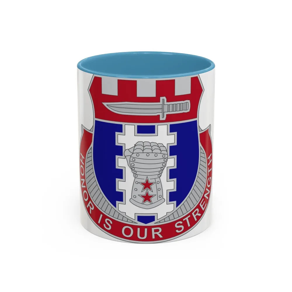 150 Engineer Battalion1 (U.S. Army) Accent Coffee Mug-11oz-Light Blue-Go Mug Yourself