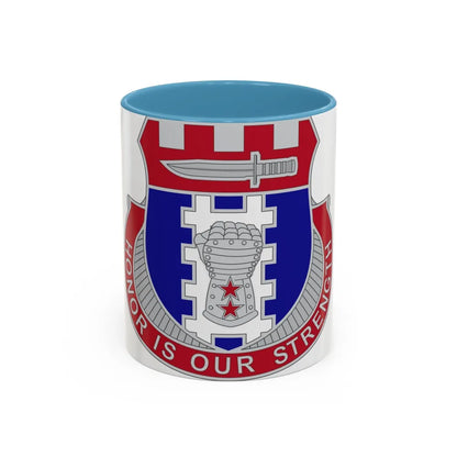 150 Engineer Battalion1 (U.S. Army) Accent Coffee Mug-11oz-Light Blue-Go Mug Yourself