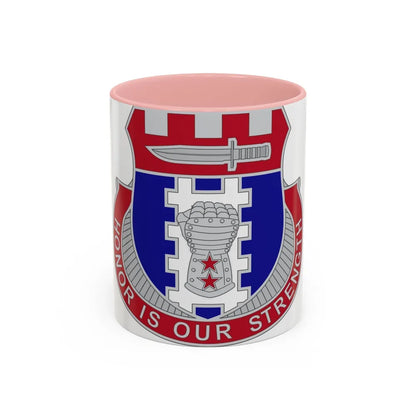 150 Engineer Battalion1 (U.S. Army) Accent Coffee Mug-11oz-Pink-Go Mug Yourself