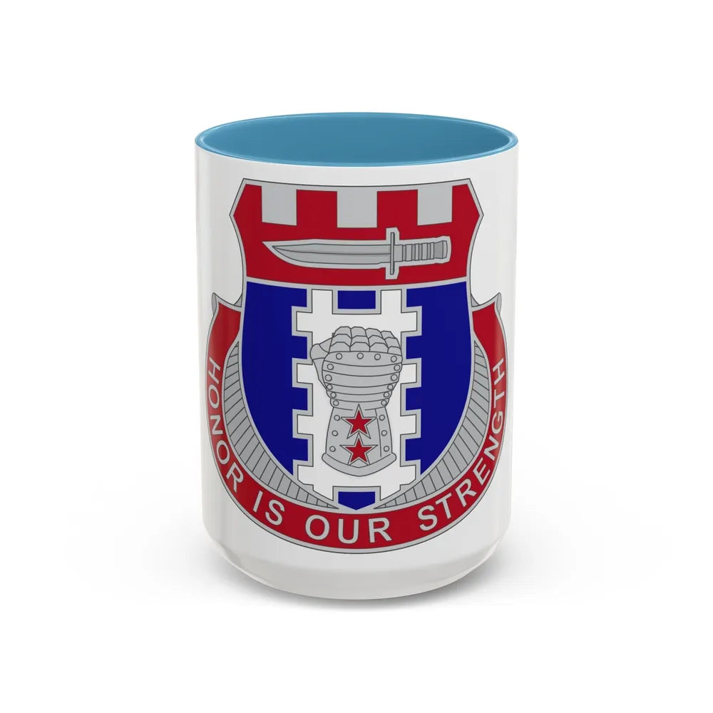 150 Engineer Battalion1 (U.S. Army) Accent Coffee Mug-15oz-Light Blue-Go Mug Yourself