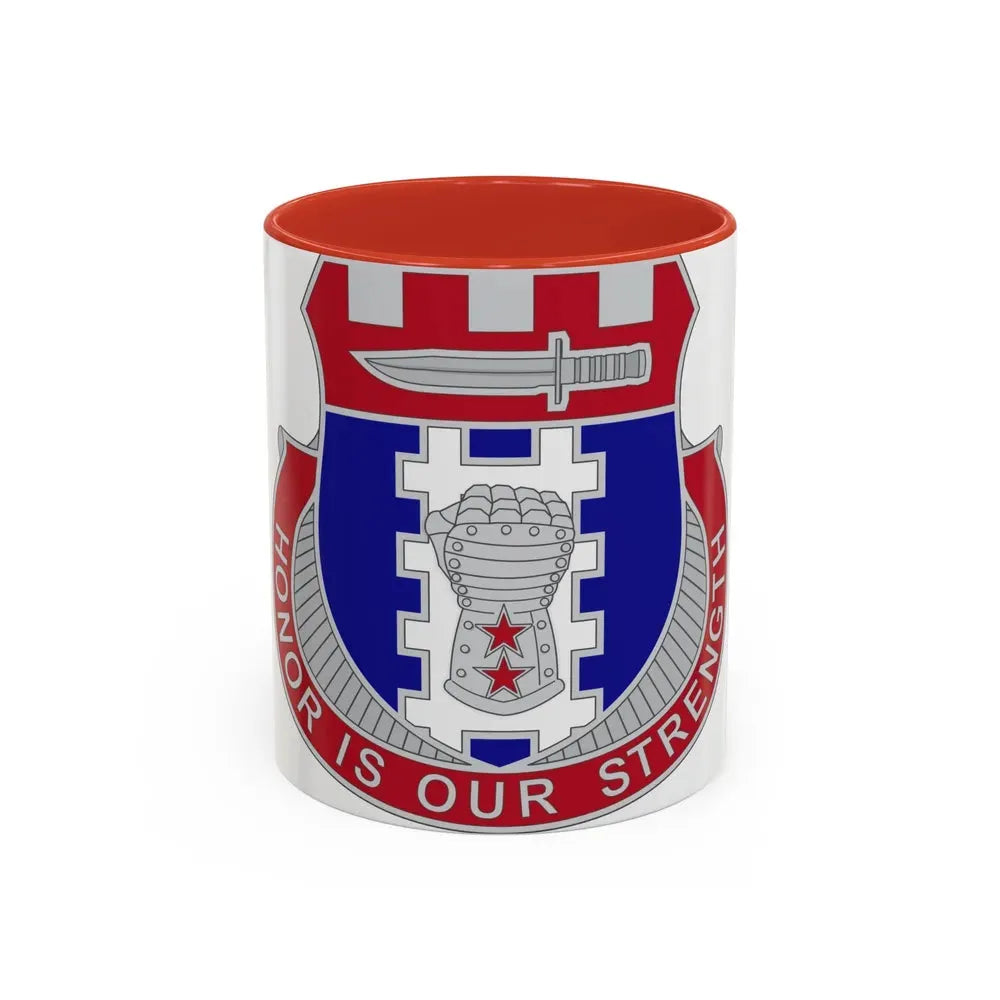 150 Engineer Battalion1 (U.S. Army) Accent Coffee Mug 11oz Red - Go Mug Yourself