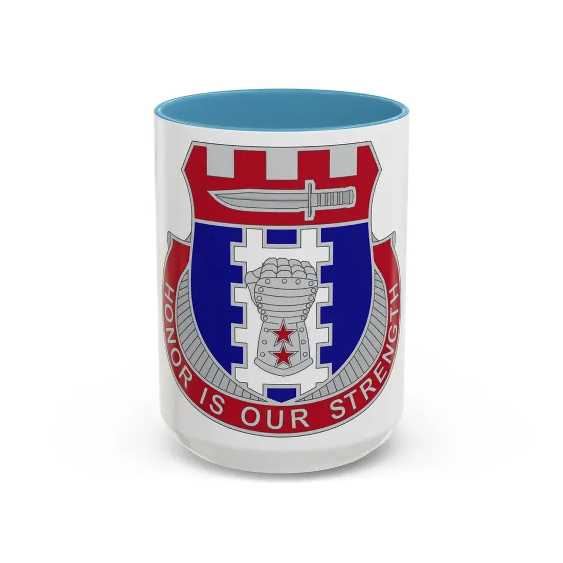 150 Engineer Battalion1 (U.S. Army) Accent Coffee Mug 15oz Light Blue - Go Mug Yourself