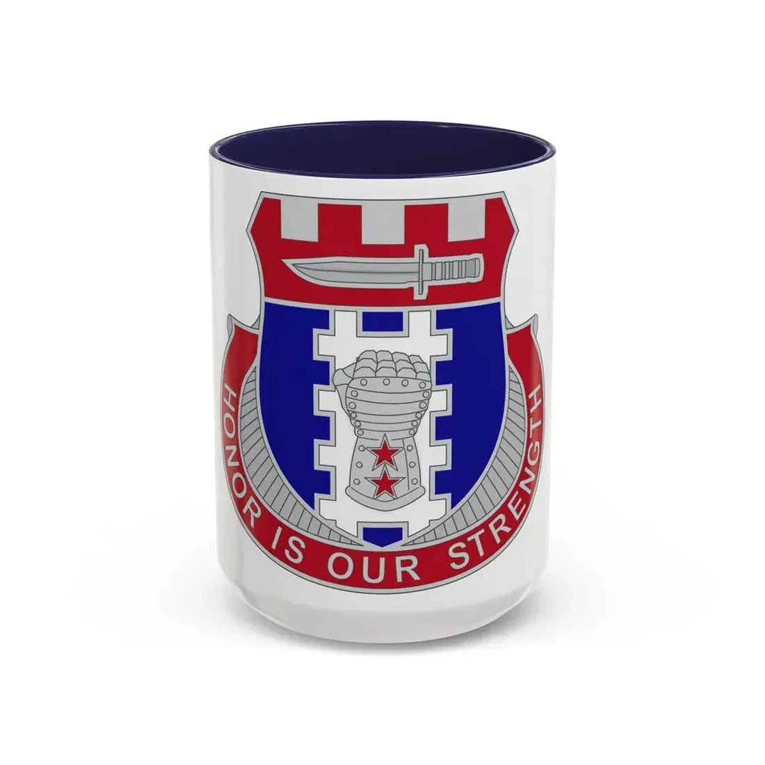 150 Engineer Battalion1 (U.S. Army) Accent Coffee Mug 15oz Navy - Go Mug Yourself