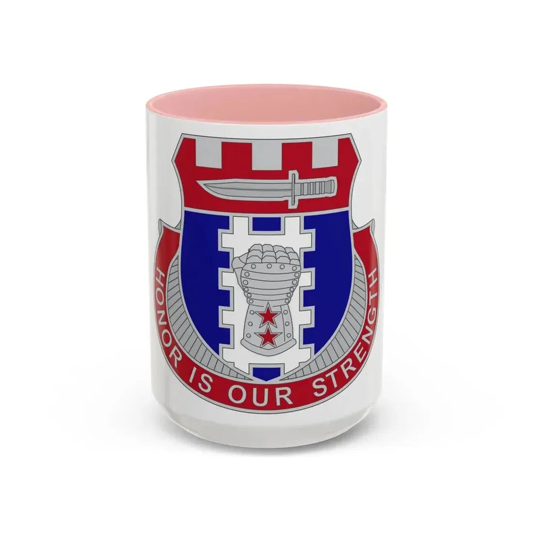 150 Engineer Battalion1 (U.S. Army) Accent Coffee Mug 15oz Pink - Go Mug Yourself