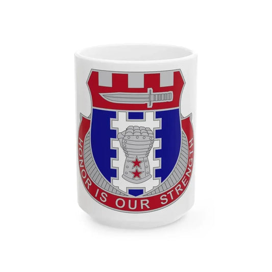 150 Engineer Battalion1 (U.S. Army) White Coffee Mug 15oz - Go Mug Yourself