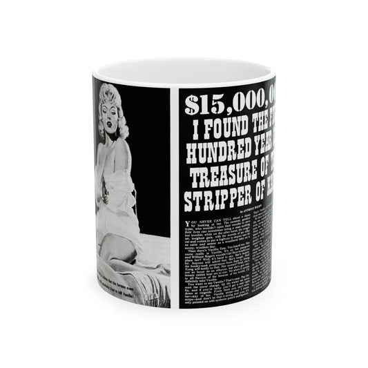 15,000,000 I Found The Five Hundred Year Old Treasure, True Men Stories, February 1972 - White Coffee Mug-11oz-Go Mug Yourself