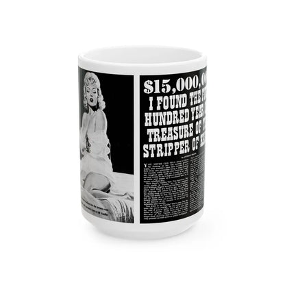 15,000,000 I Found The Five Hundred Year Old Treasure, True Men Stories, February 1972 - White Coffee Mug-15oz-Go Mug Yourself