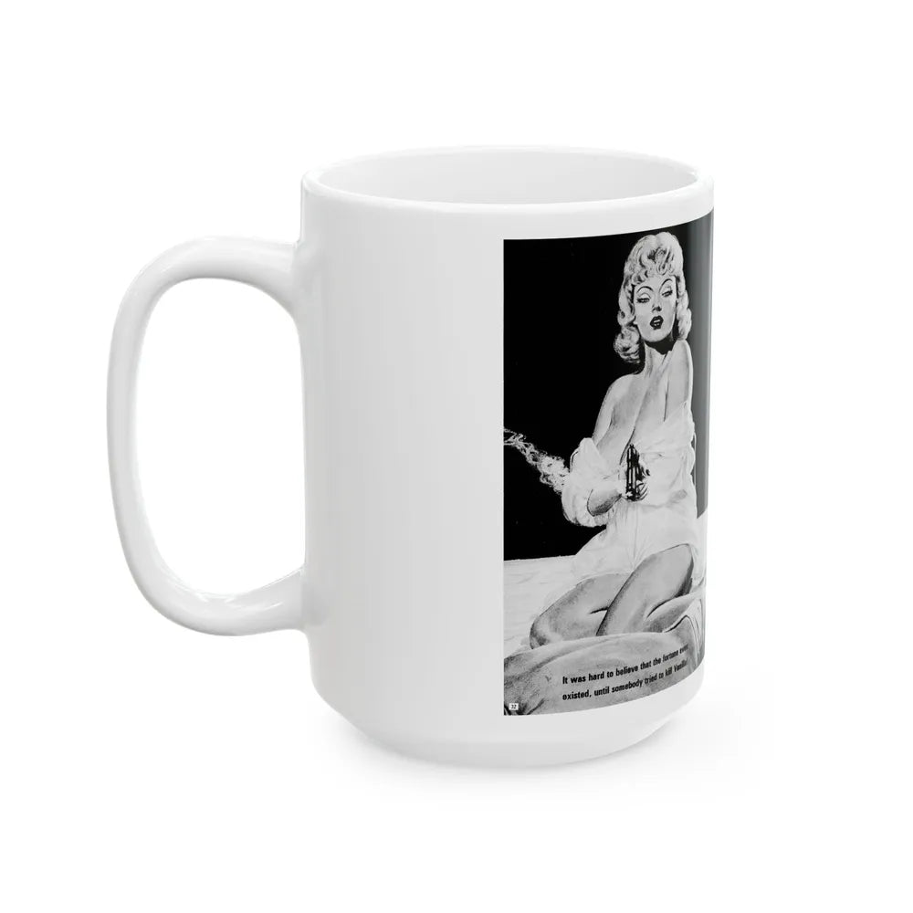 15,000,000 I Found The Five Hundred Year Old Treasure, True Men Stories, February 1972 - White Coffee Mug-Go Mug Yourself