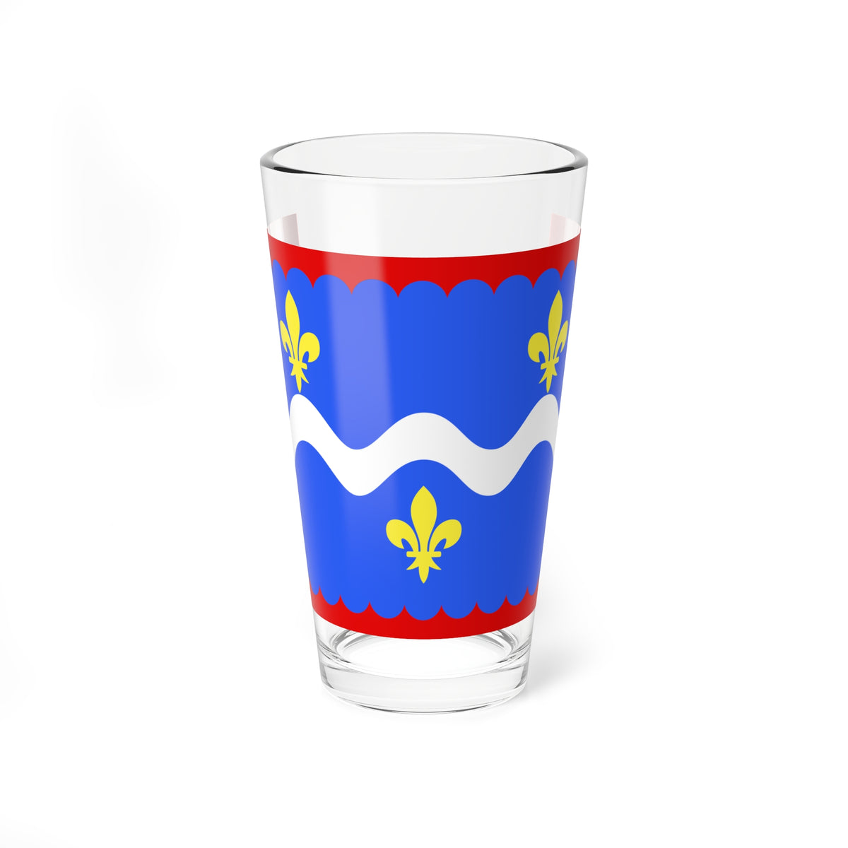 Drapeau departement fr Indre (France) Pint Glass 16oz