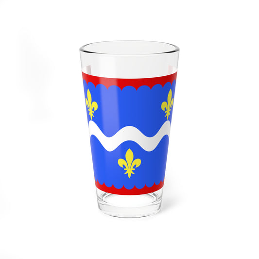 Drapeau departement fr Indre (France) Pint Glass 16oz