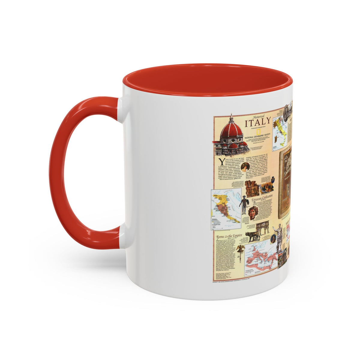 Italy - Historical (1995) (Map) Accent Coffee Mug