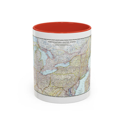 USA - Northeastern (1945) (Map) Accent Coffee Mug