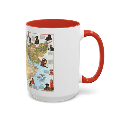 Middle East - The Peoples 1 (1972) (Map) Accent Coffee Mug