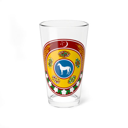 Emblem of Turkmenistan 1992-2000 (Turkmenistan) (Coat of Arms) Pint Glass 16oz