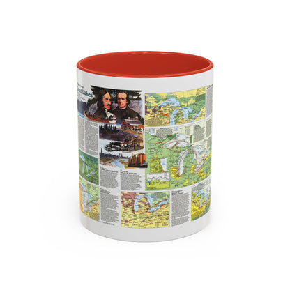 Canada - The Great Lakes 2 (1987) (Map) Accent Coffee Mug