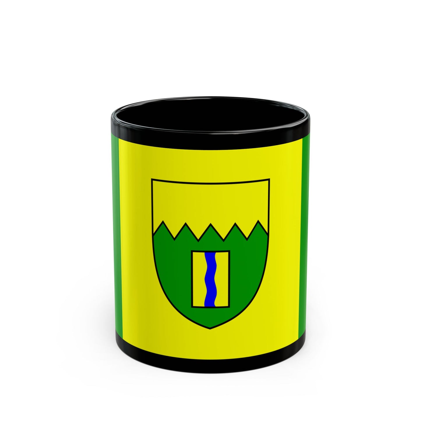 Flag of Kimberley British Columbia Canada - Black Coffee Mug-11oz-Go Mug Yourself