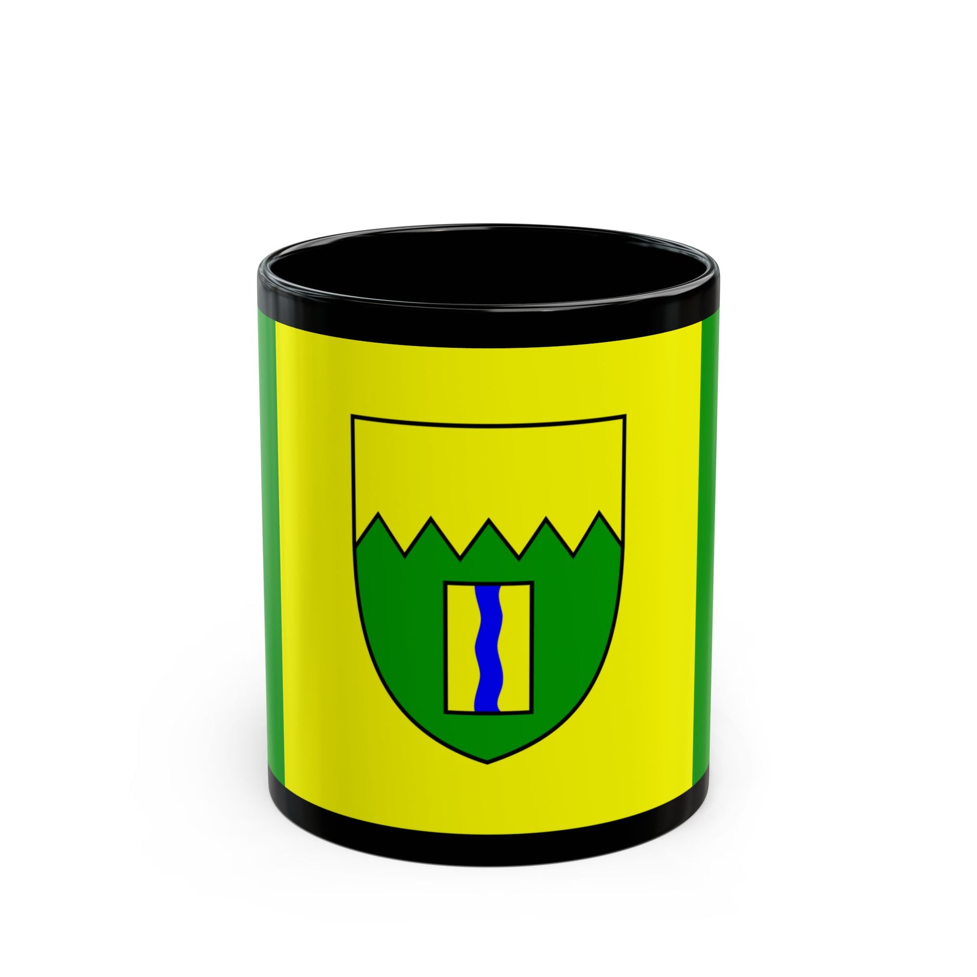 Flag of Kimberley British Columbia Canada - Black Coffee Mug-11oz-Go Mug Yourself