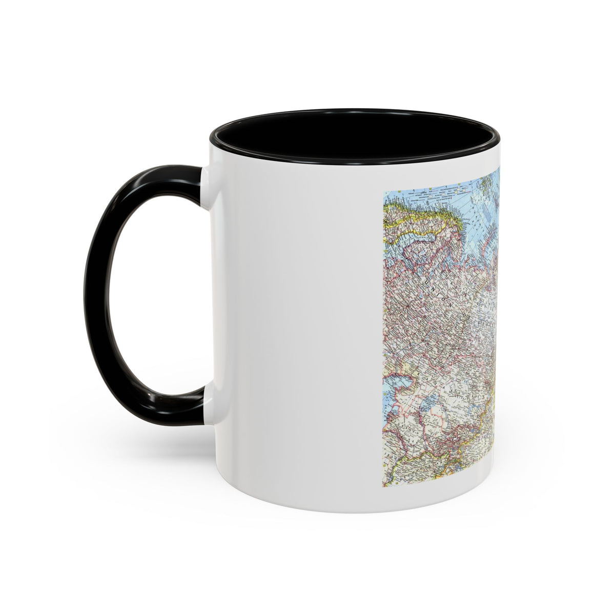 Russia - Eastern Soviet Union (1967) (Map) Accent Coffee Mug
