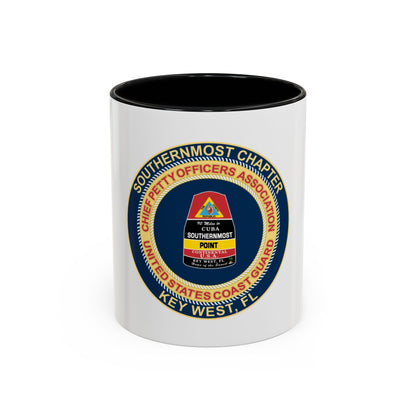 USCG CPOA Key West FL Southernmost Chapter (U.S. Coast Guard) Accent Coffee Mug