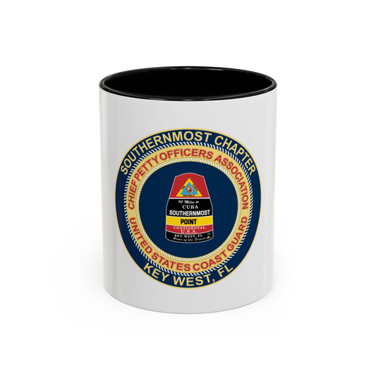 USCG CPOA Key West FL Southernmost Chapter (U.S. Coast Guard) Accent Coffee Mug