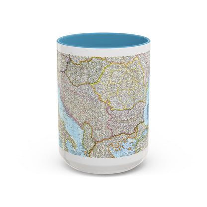 Europe - The Balkans (1962) (Map) Accent Coffee Mug