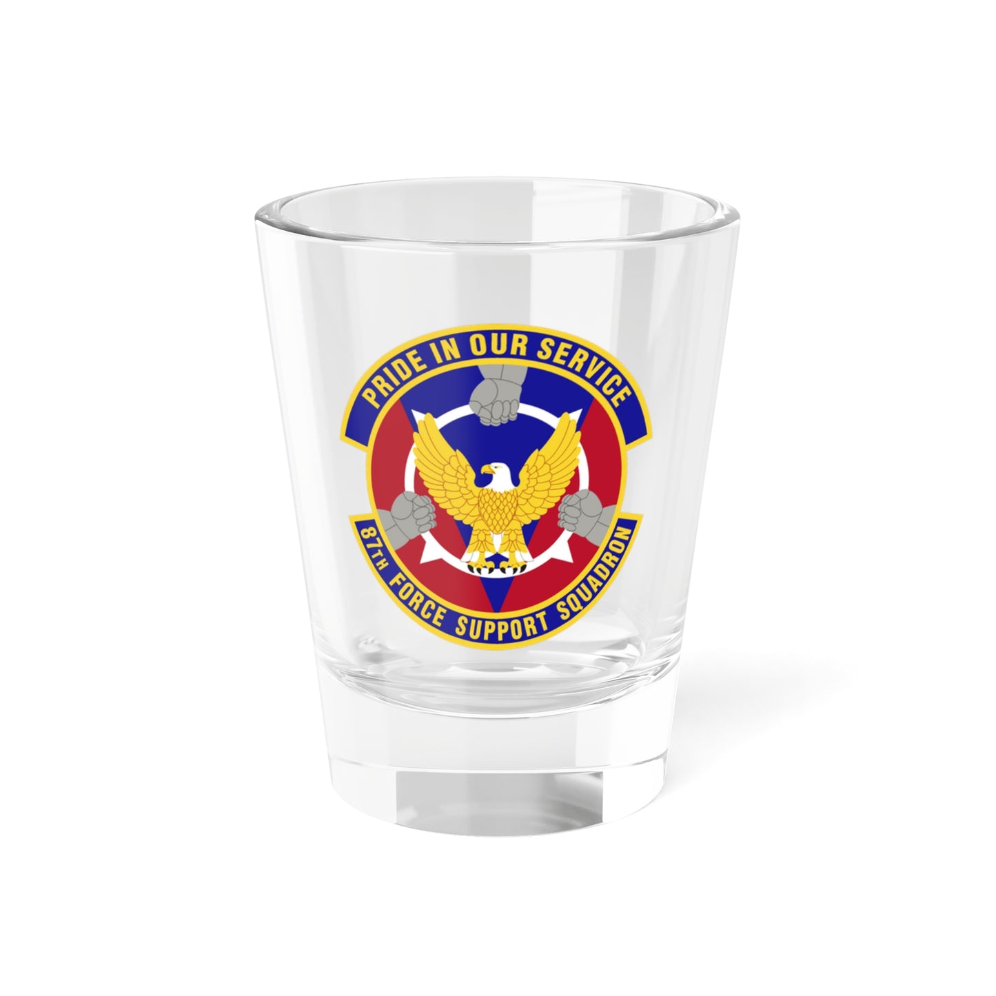 87 Force Support Squadron AMC (U.S. Air Force) Shot Glass 1.5oz